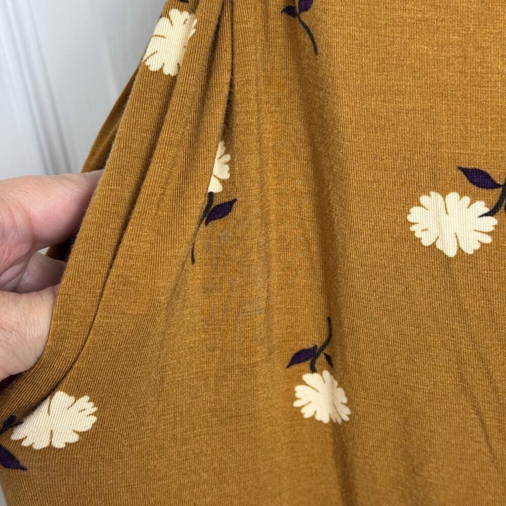 Matilda Jane Up In Front Romper Mustard Yellow White Daisy Belted Size Lrg EUC - Picture 5 of 9